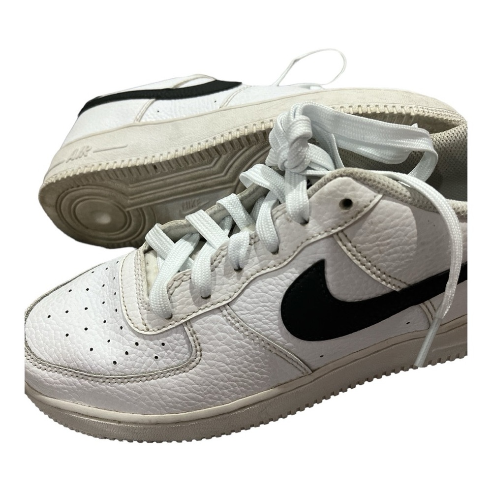 Nike Air Force 1  - Size 7Y - UK6 - White Black Leather - Nice Condition - Picture 3 of 12